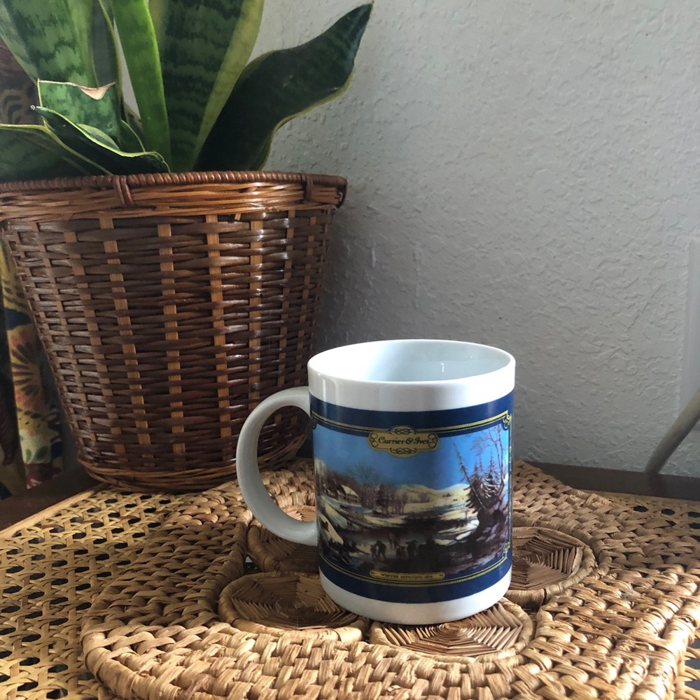 Currier & Ives Winter Morning 1854 Ceramic Vintage Mug